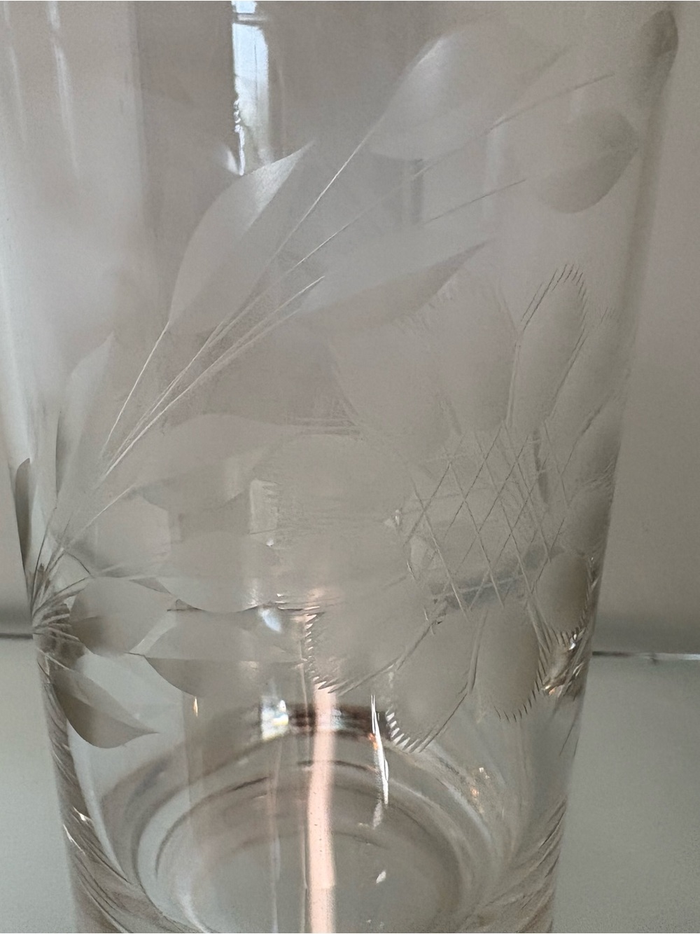 Vintage JW Hughes Cornflower 12 ounce highball glasses set of 8